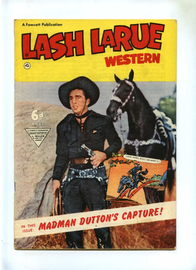 Lash Larue Western 66 L Miller 1950 S Vg Pence Valleycomics