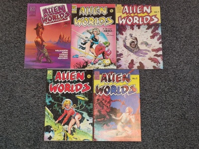 Alien Worlds #1 to #9 + 3D - Pacific 1982 - 10 Comic Complete Set