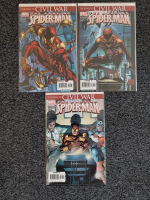 Amazing Spider-Man #529 #530 #531 Marvel 2006 Road to Civil War Iron Spider Suit