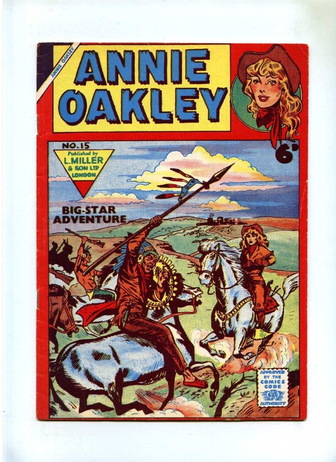 Annie Oakley #15 - L Miller 1950's - VG - Pence - Valleycomics