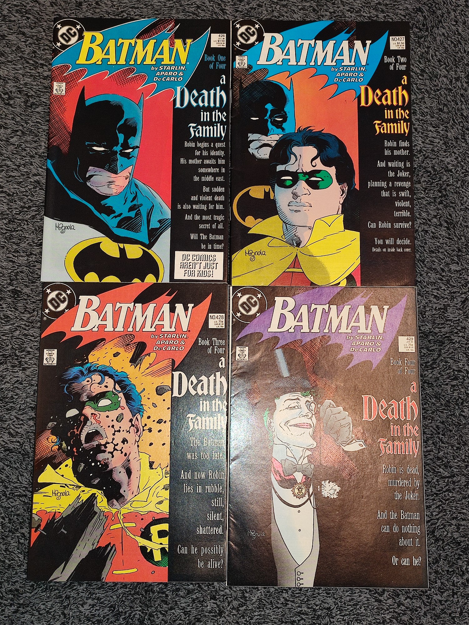 Batman #426 #427 #428 #429 DC 1988 - 4 Comic Run Complete A Death in ...