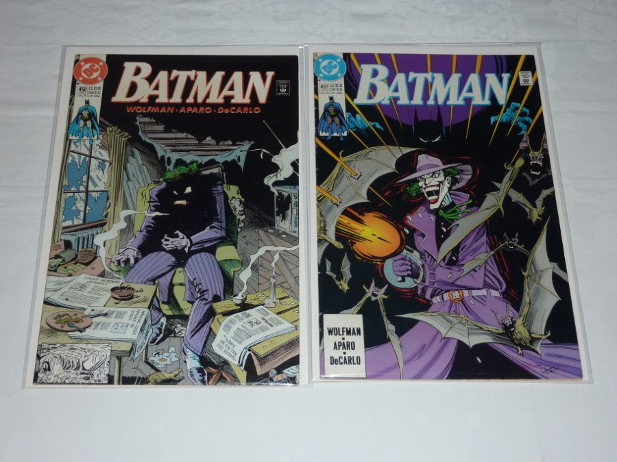 Batman #450 #451 - DC 1990 - Joker - 2 Comics - Valleycomics
