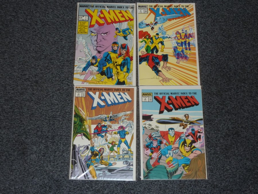 Official Marvel Index to the X-Men #1 #2 #3 #4 - Marvel 1987 - 4 Comic ...